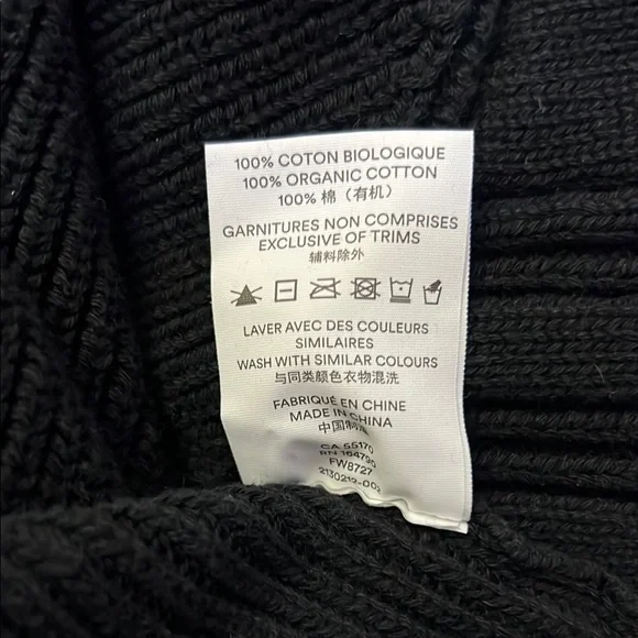 Black Ribbed Zip-Up Sweater - Picture 7 of 7